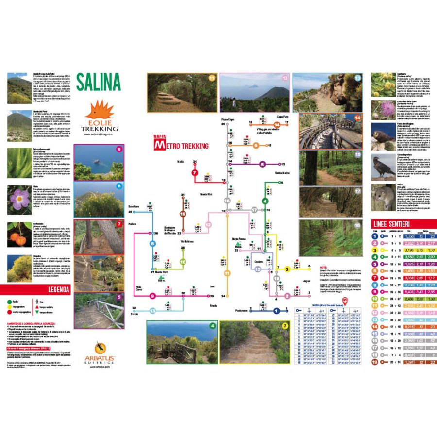 Mappa Trekking Salina - retro